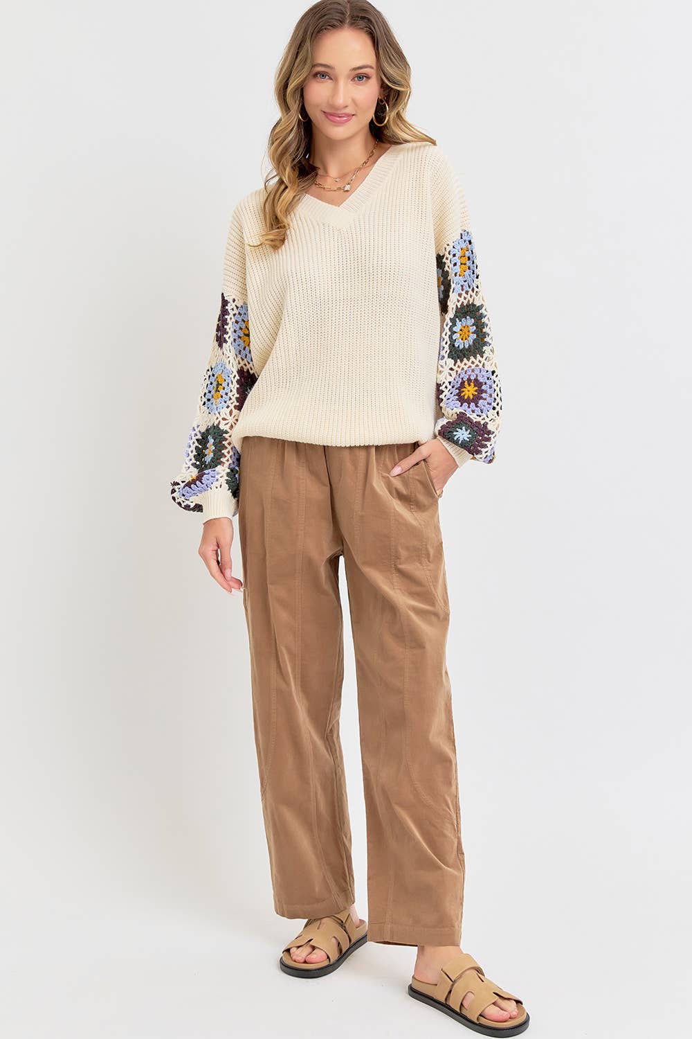 Crotchet Patchwork Sweater