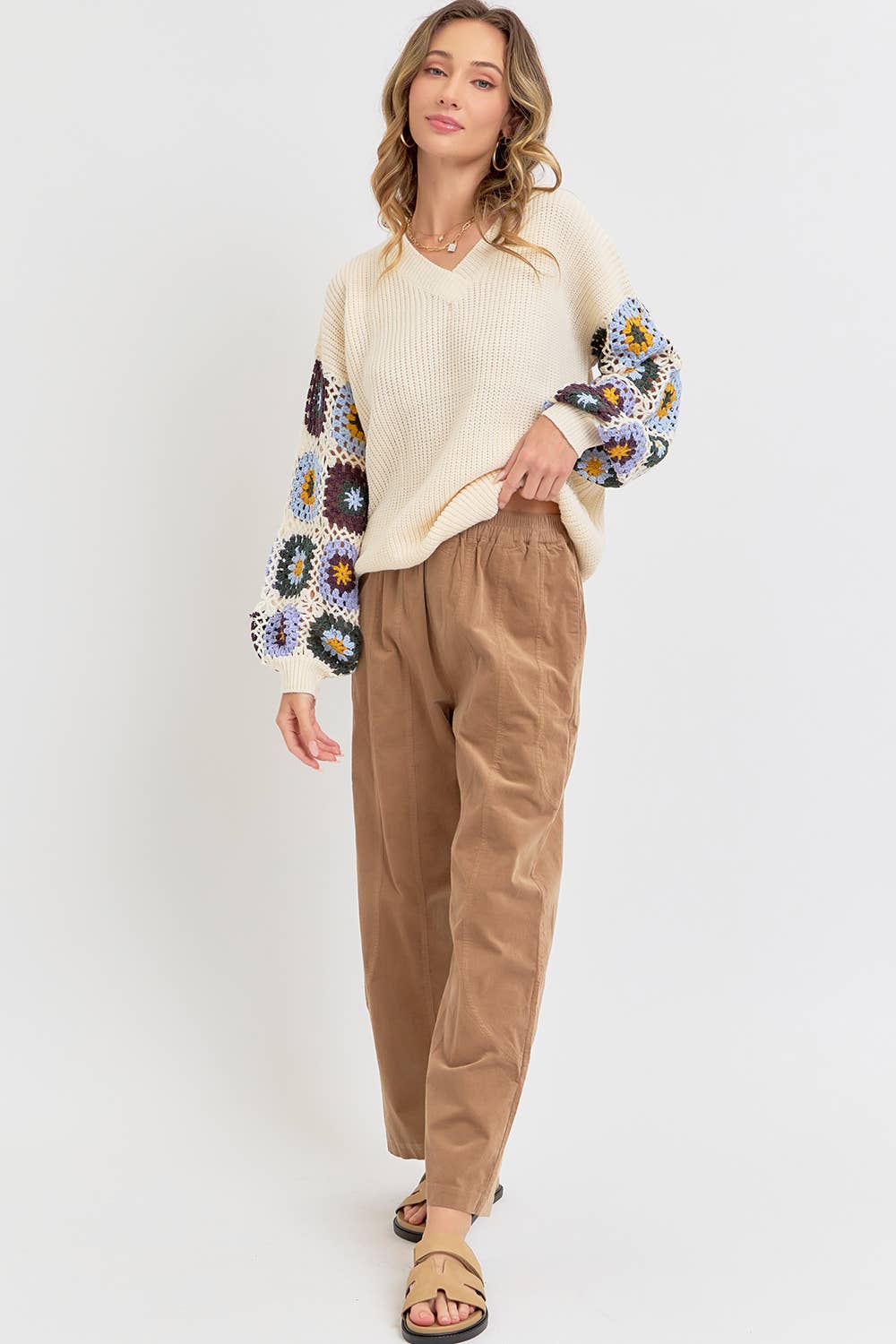 Crotchet Patchwork Sweater