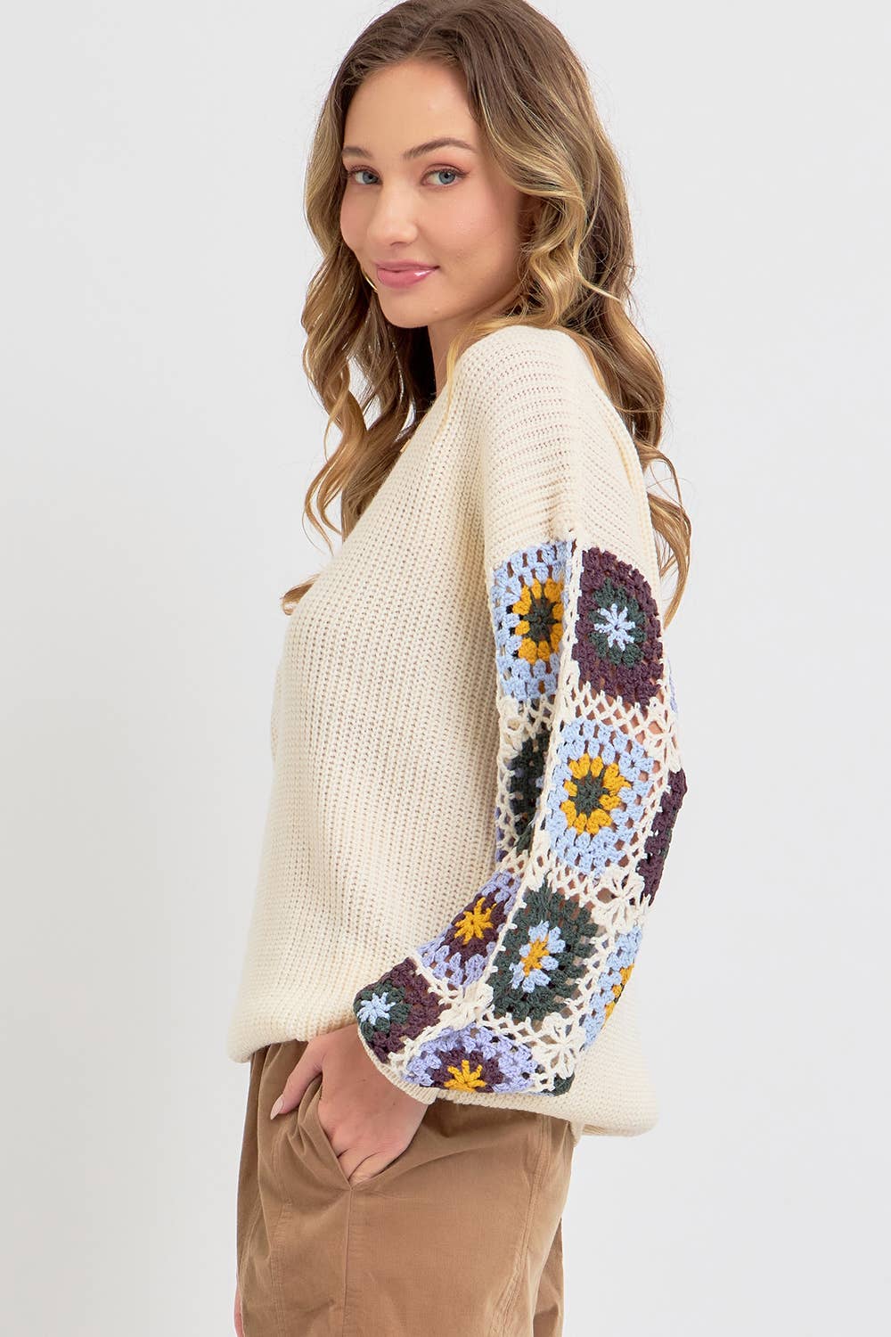 Crotchet Patchwork Sweater