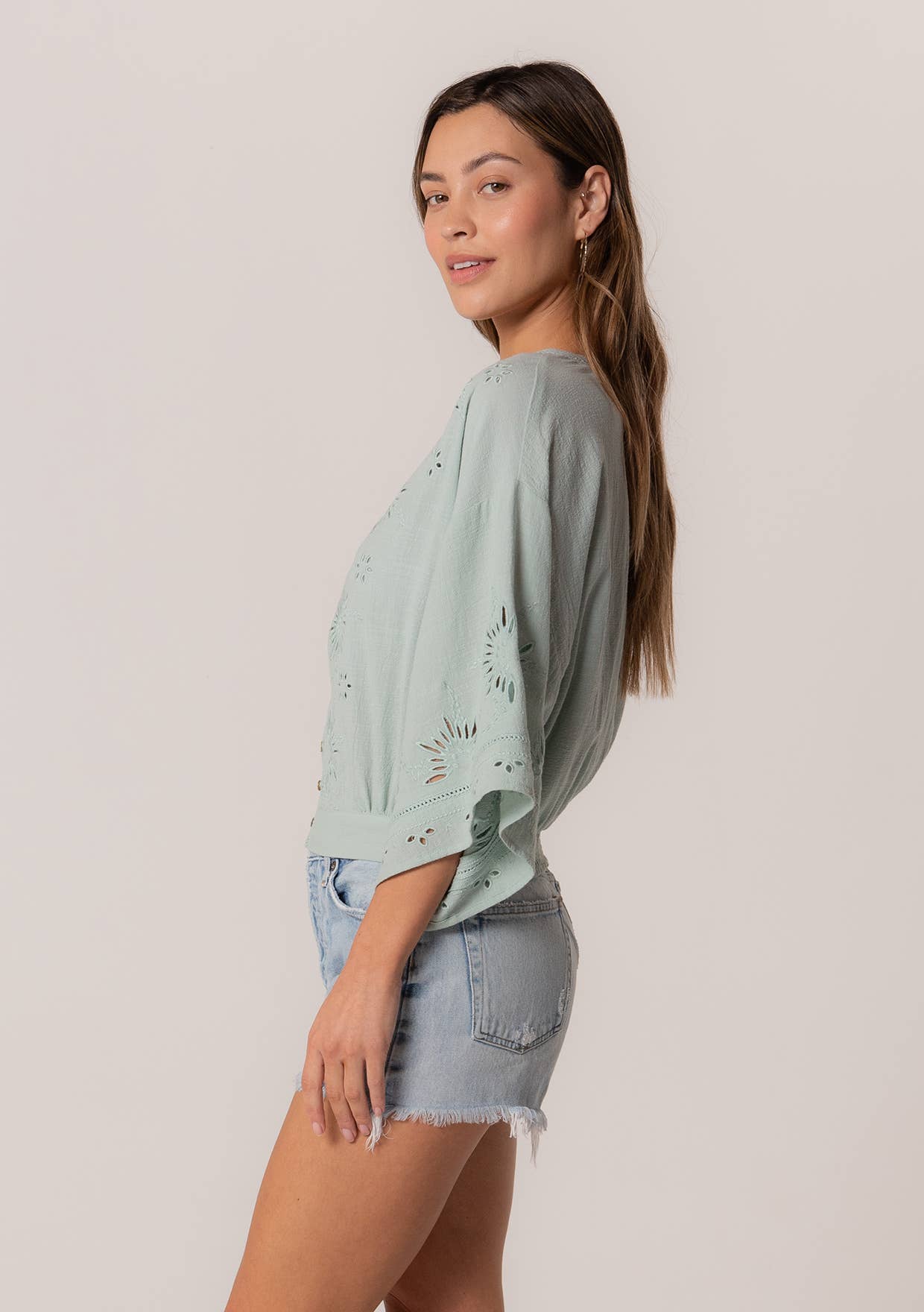 Eyelet Embroidered Blouse