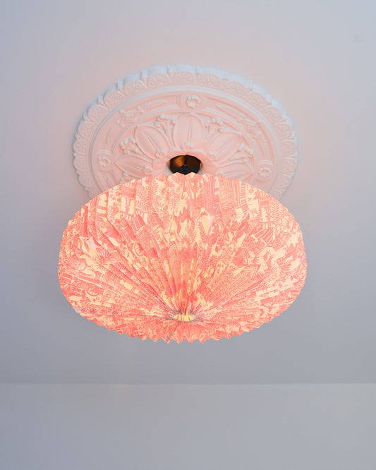 Origami Paper Lightshade Saucer 'Indian Toile'