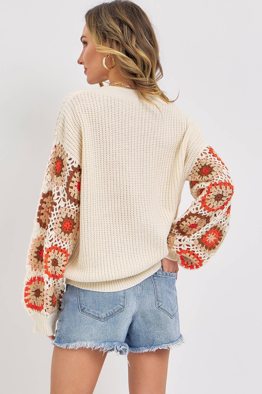 Crotchet Patchwork Sweater