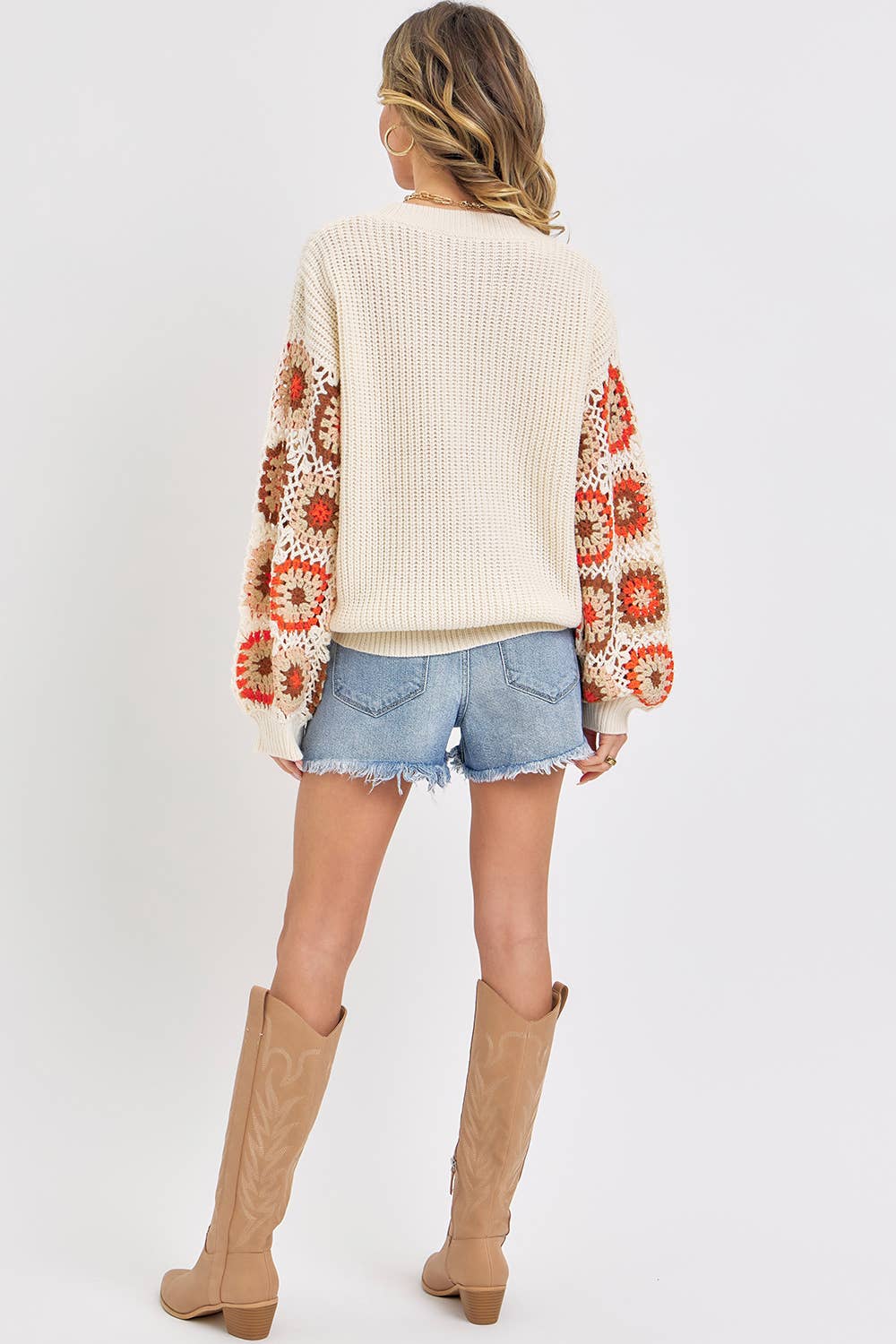 Crotchet Patchwork Sweater