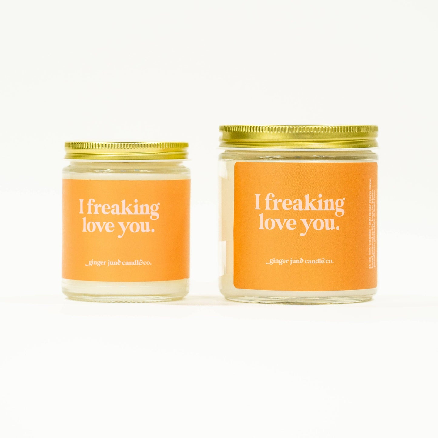 I freaking love you • soy candle • 2 sizes, 2 colors to choose from