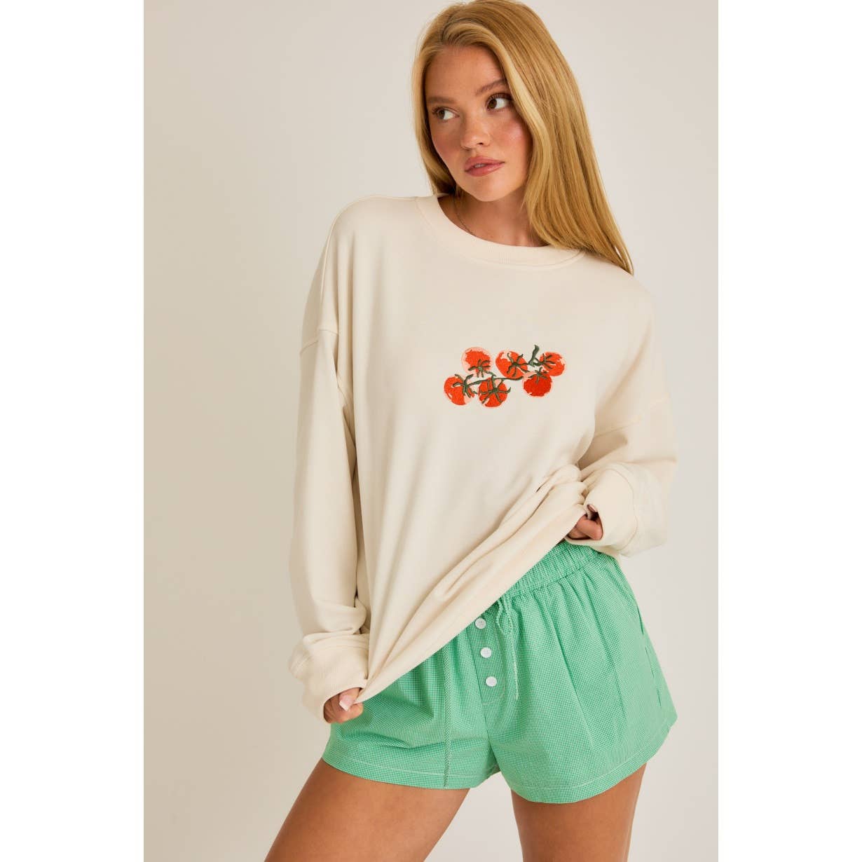 Tomato Embroidered Sweatshirt