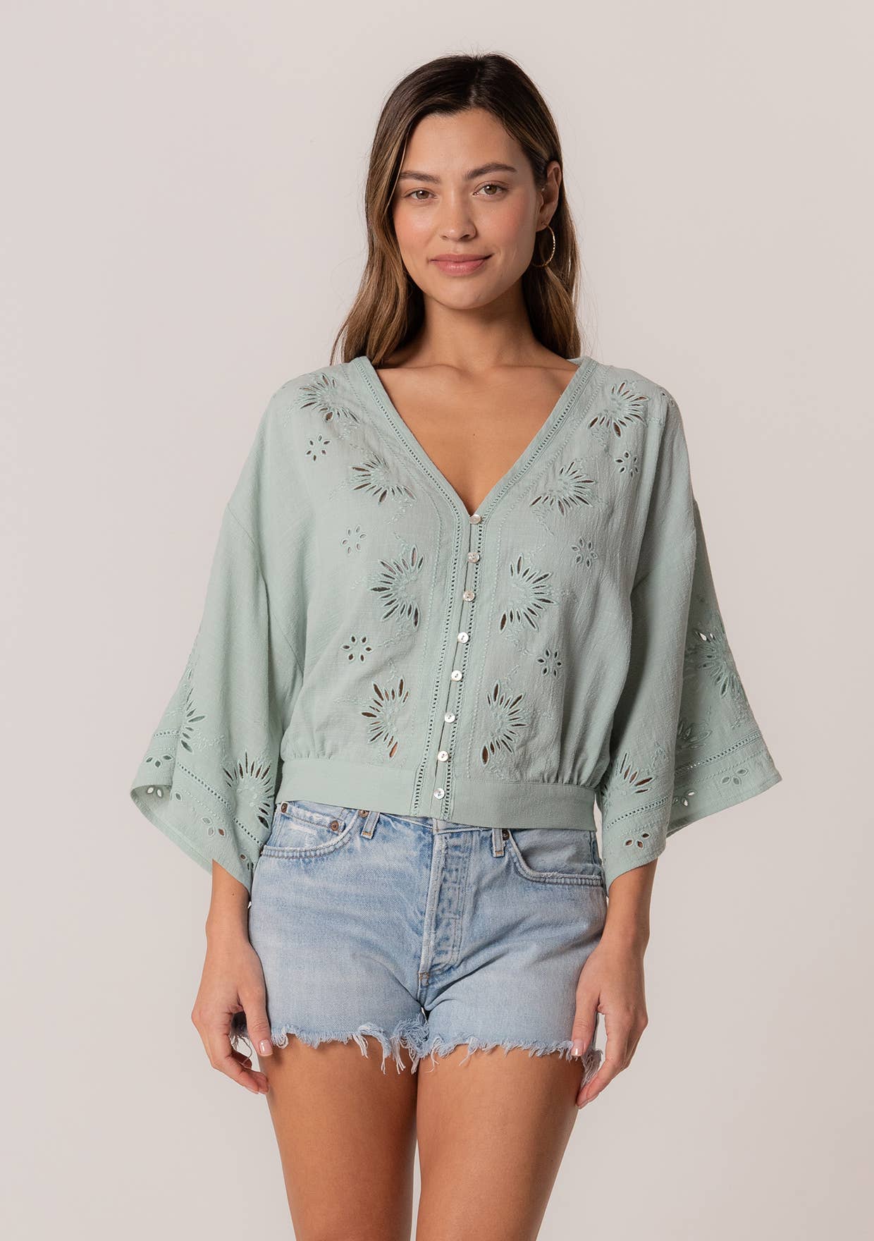 Eyelet Embroidered Blouse