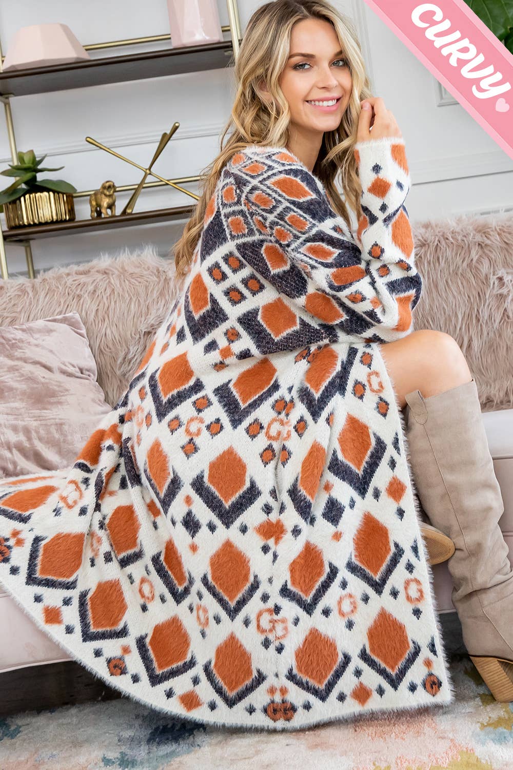 Aztec Print Cardigan