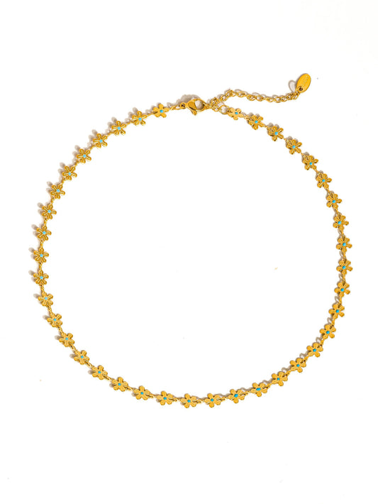 Cyprien 18K Gold Non-Tarnish Daisy Choker