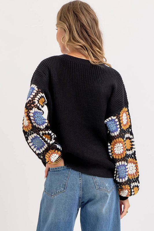 Crotchet Patchwork Sweater