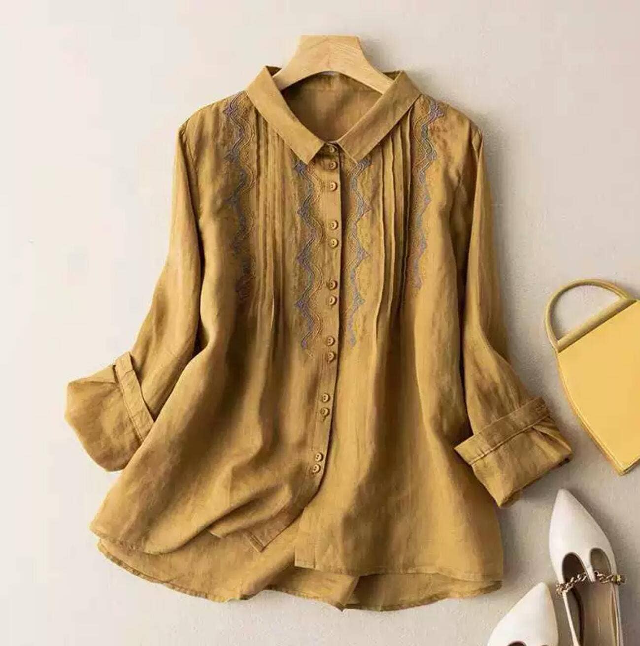 Ella Embroidered Button Down