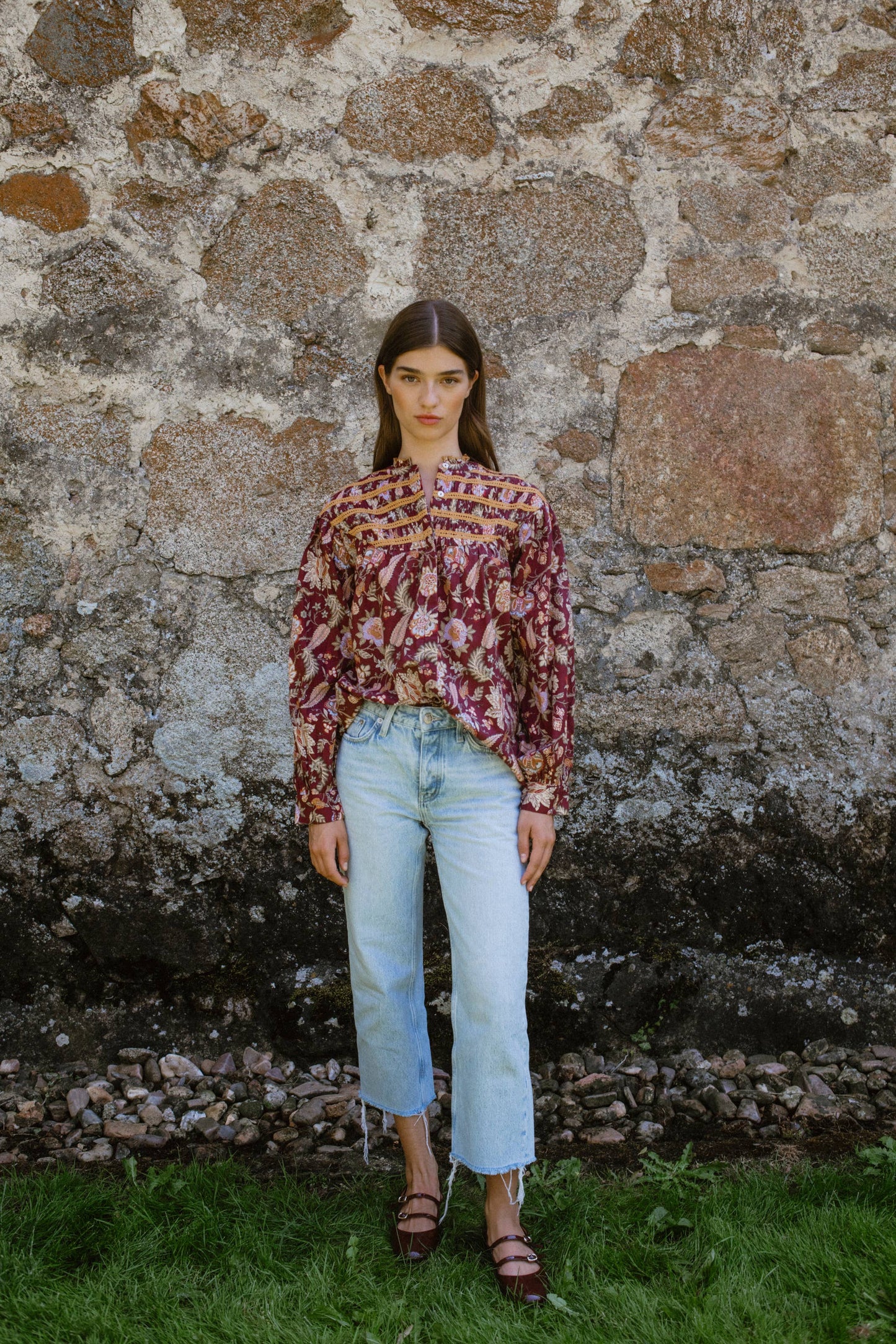 Andrea Blouse Burgundy