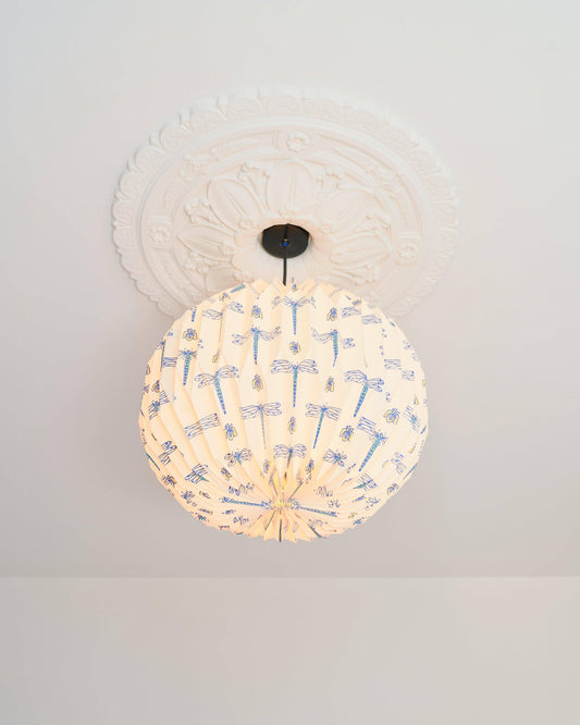 Origami Paper Lightshade Globe 'Dragonflies'