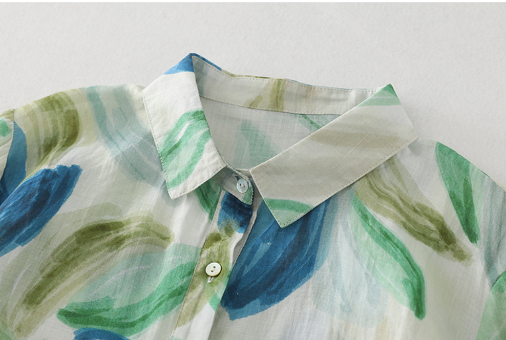 Ink Splash Printed Blouse
