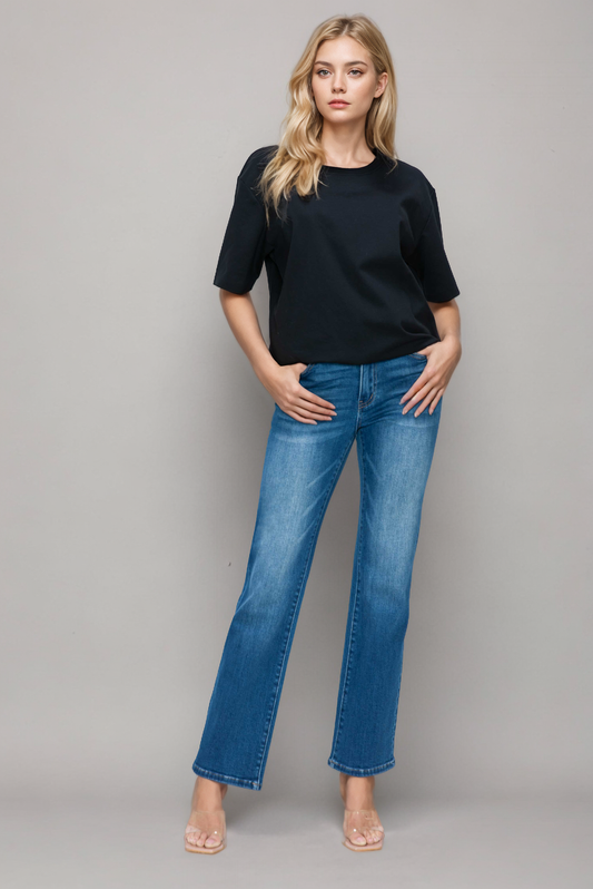 High Rise Straight Leg Jean
