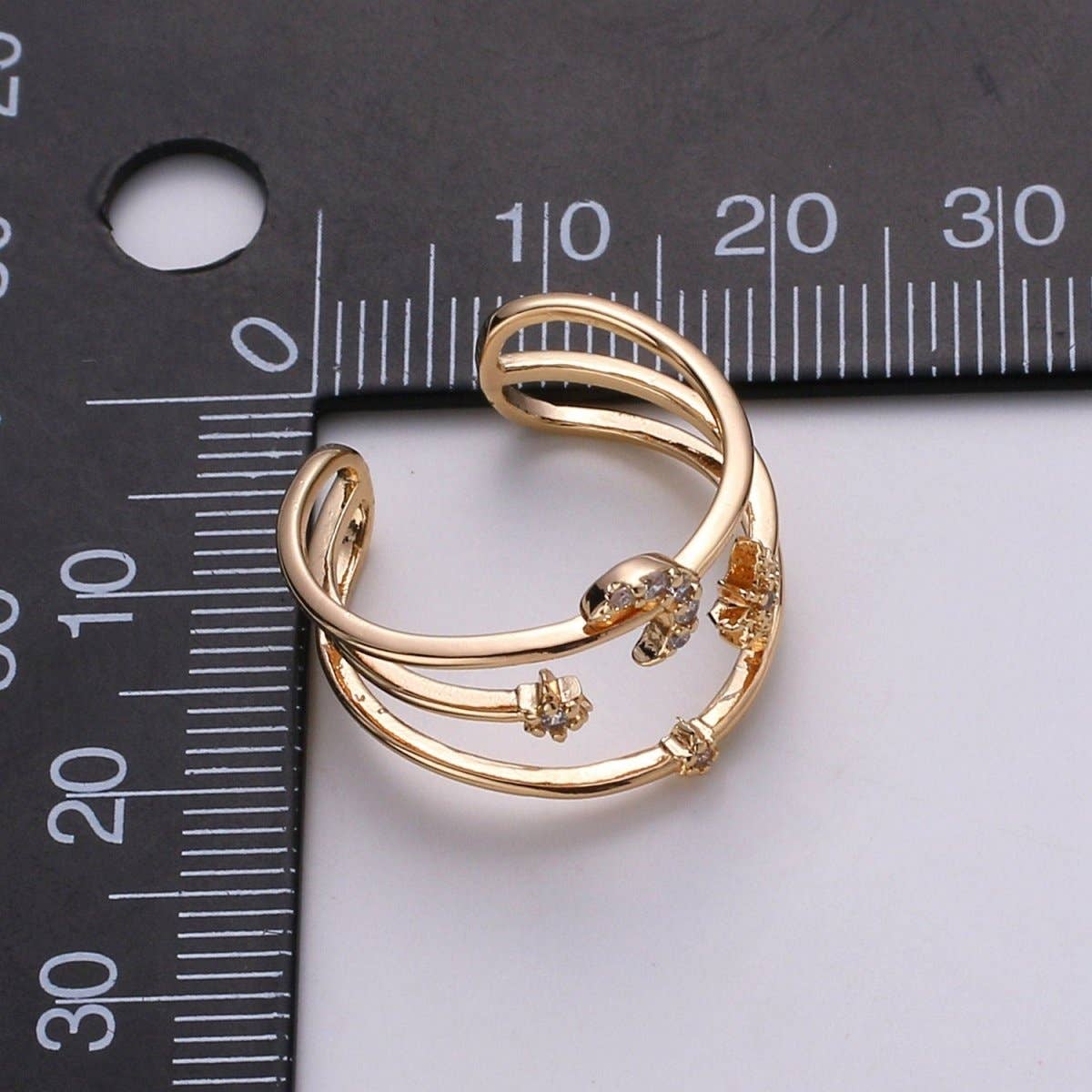 14K Filled Moon Ring