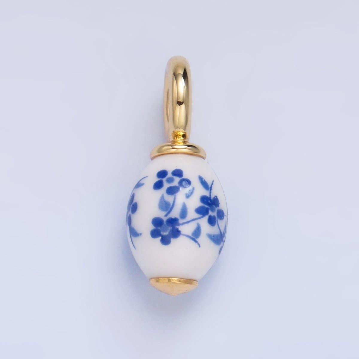 24K Gold Filled Nature Floral Mushroom Pet Sea Sell Ceramic Drop Charm