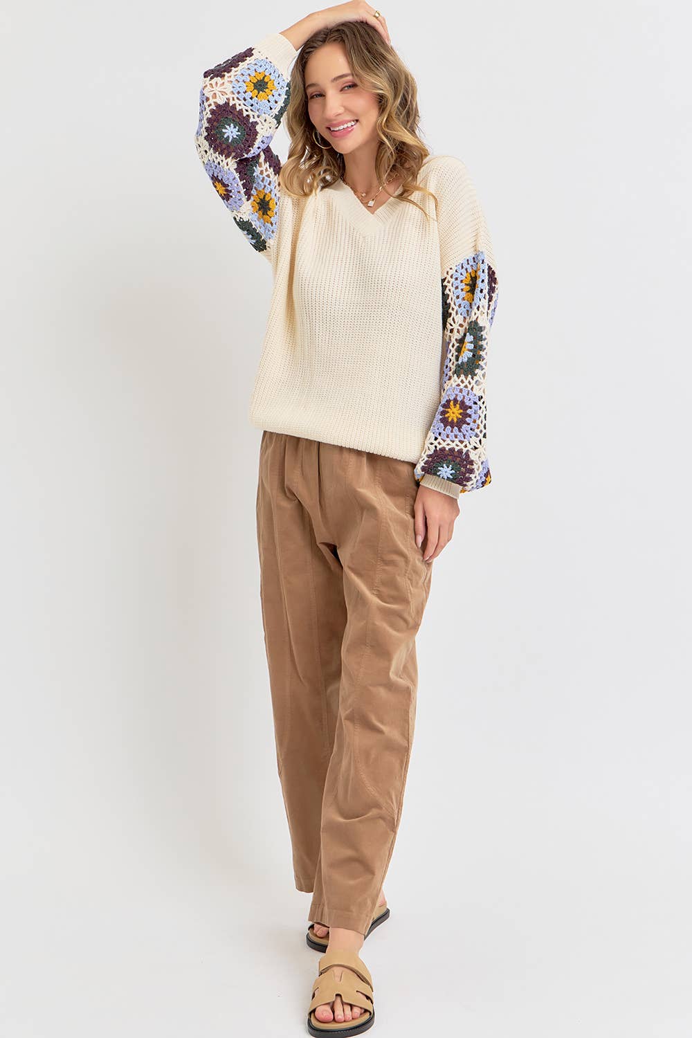 Crotchet Patchwork Sweater