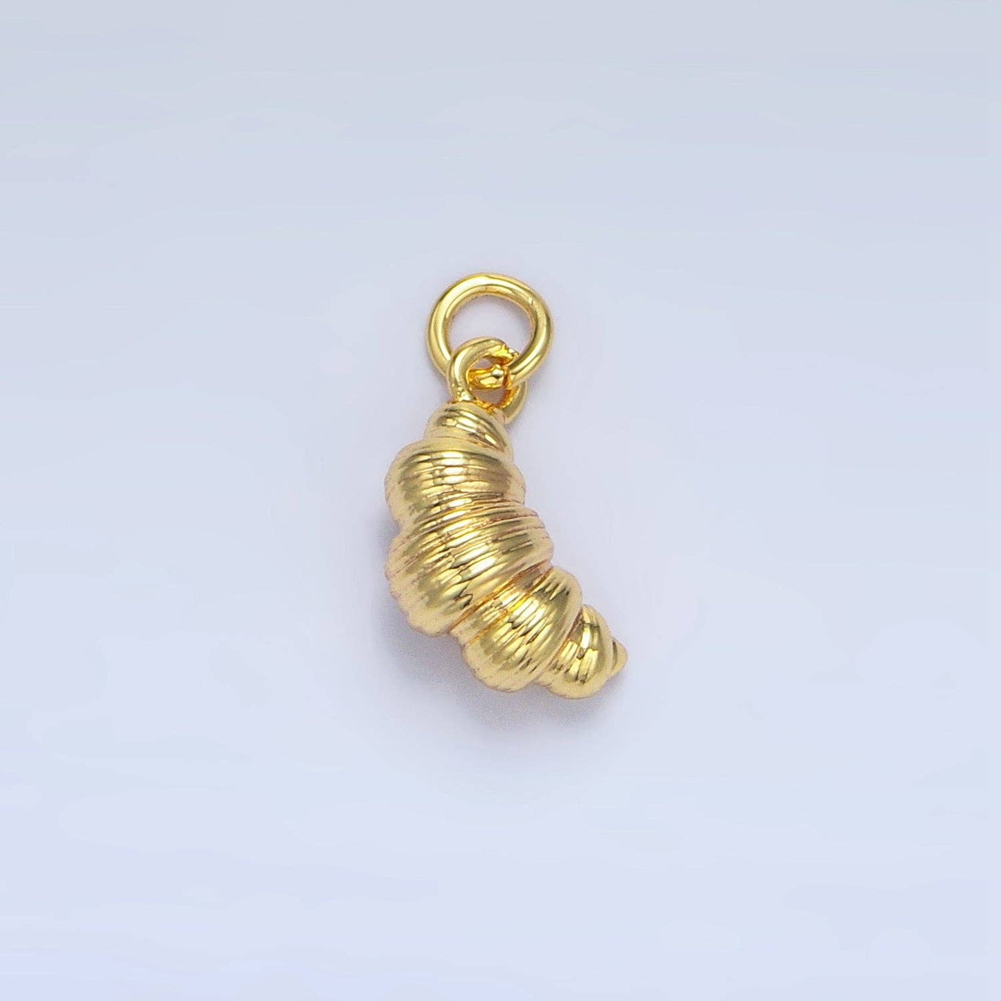 24K Gold Filled Mini Croissant Pastry Multidimensional Minimalist Charm | X-599
