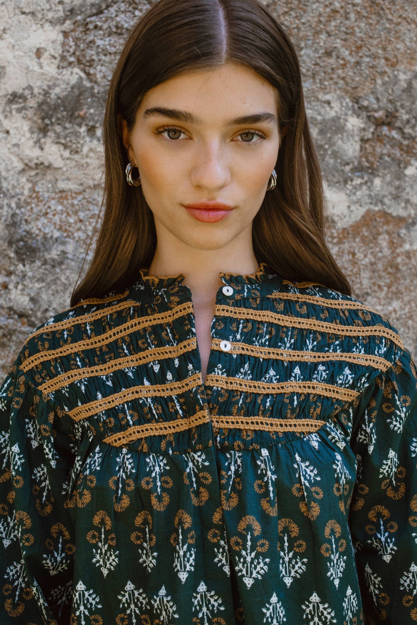 Andrea Blouse Green Dark