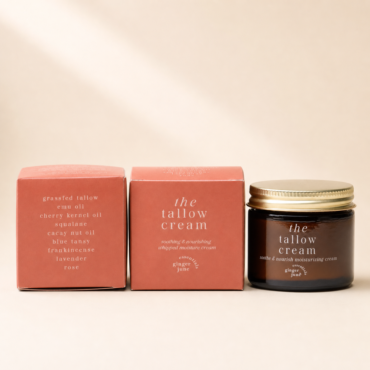 THE tallow cream • 2 oz glass jar • 100% real, nothing synthetic