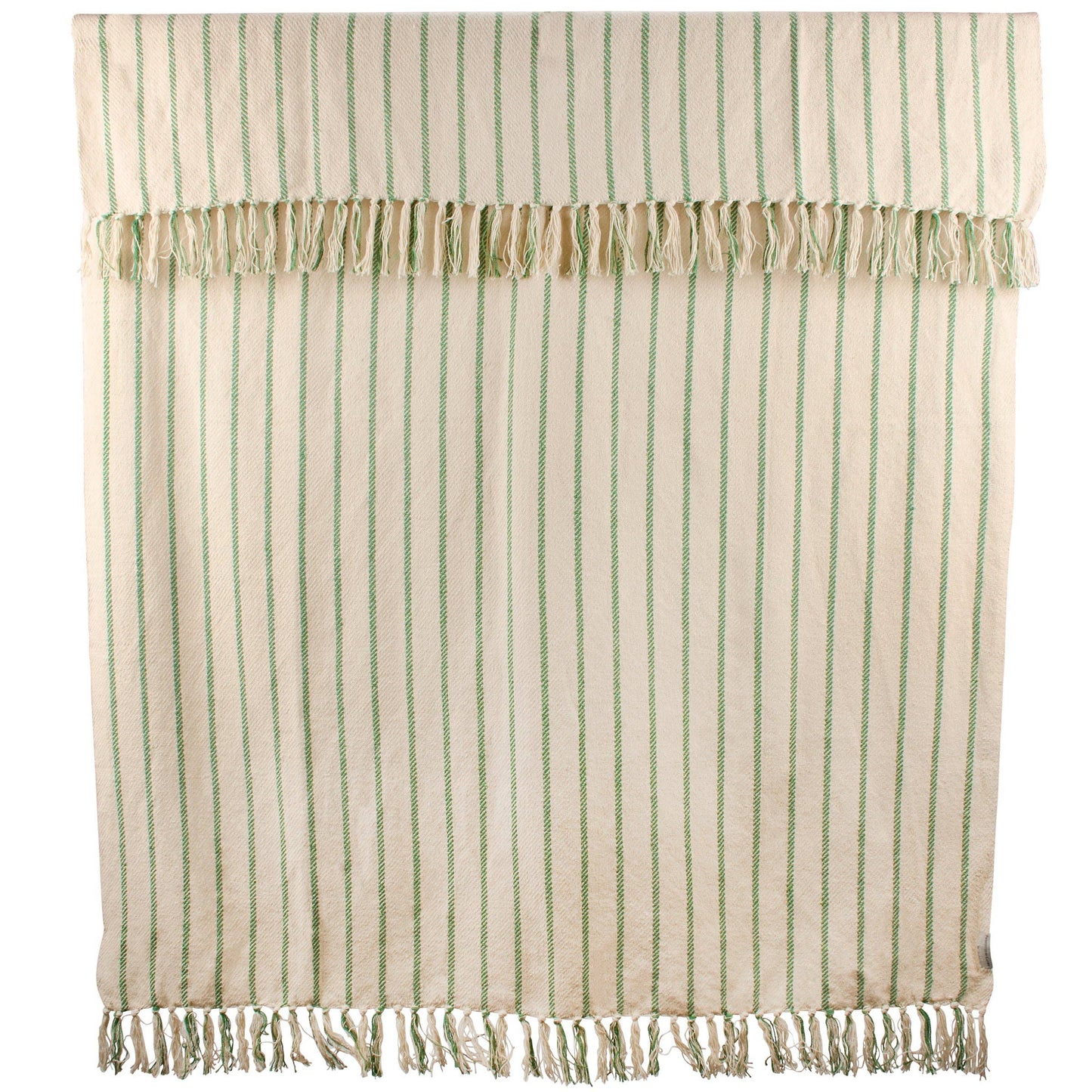 Green Pencil Stripe Throw