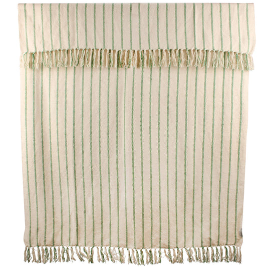 Green Pencil Stripe Throw