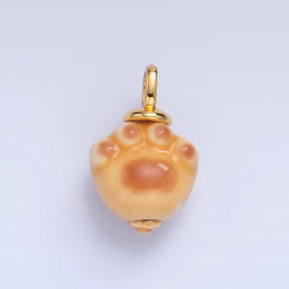 24K Gold Filled Nature Floral Mushroom Pet Sea Sell Ceramic Drop Charm