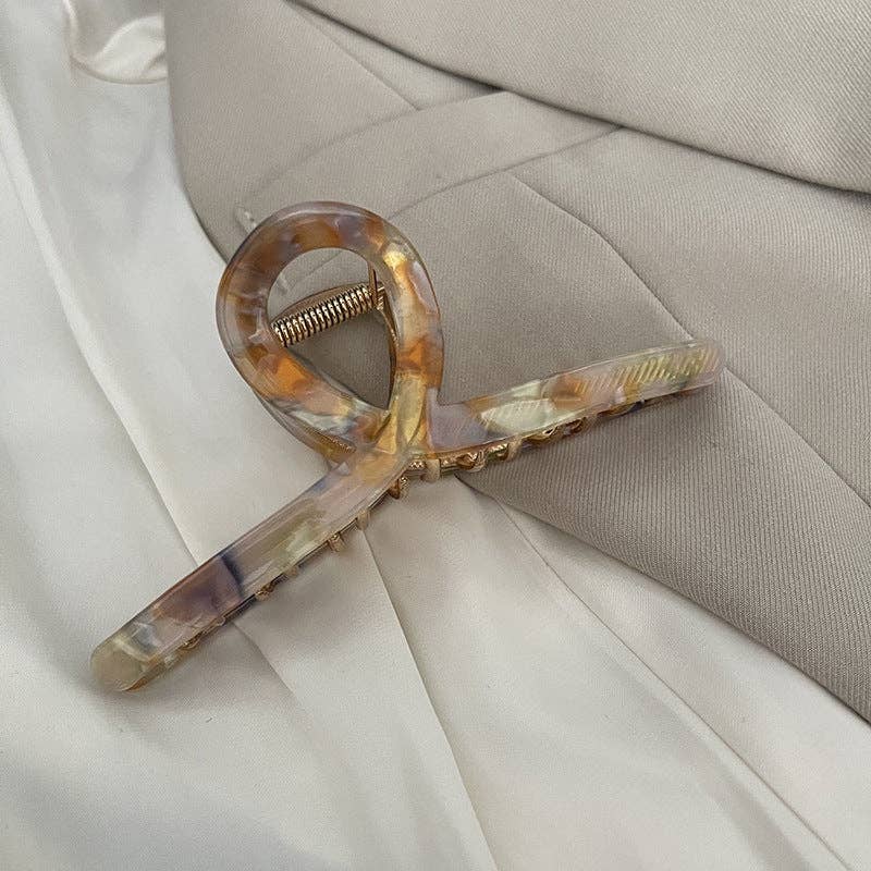 Large Cross Simple Metal Hair Claws DPJC2312