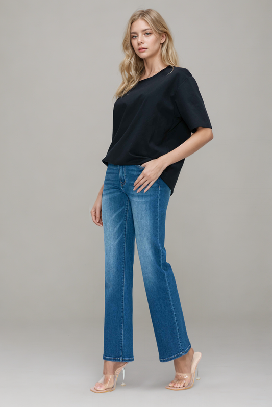 High Rise Straight Leg Jean
