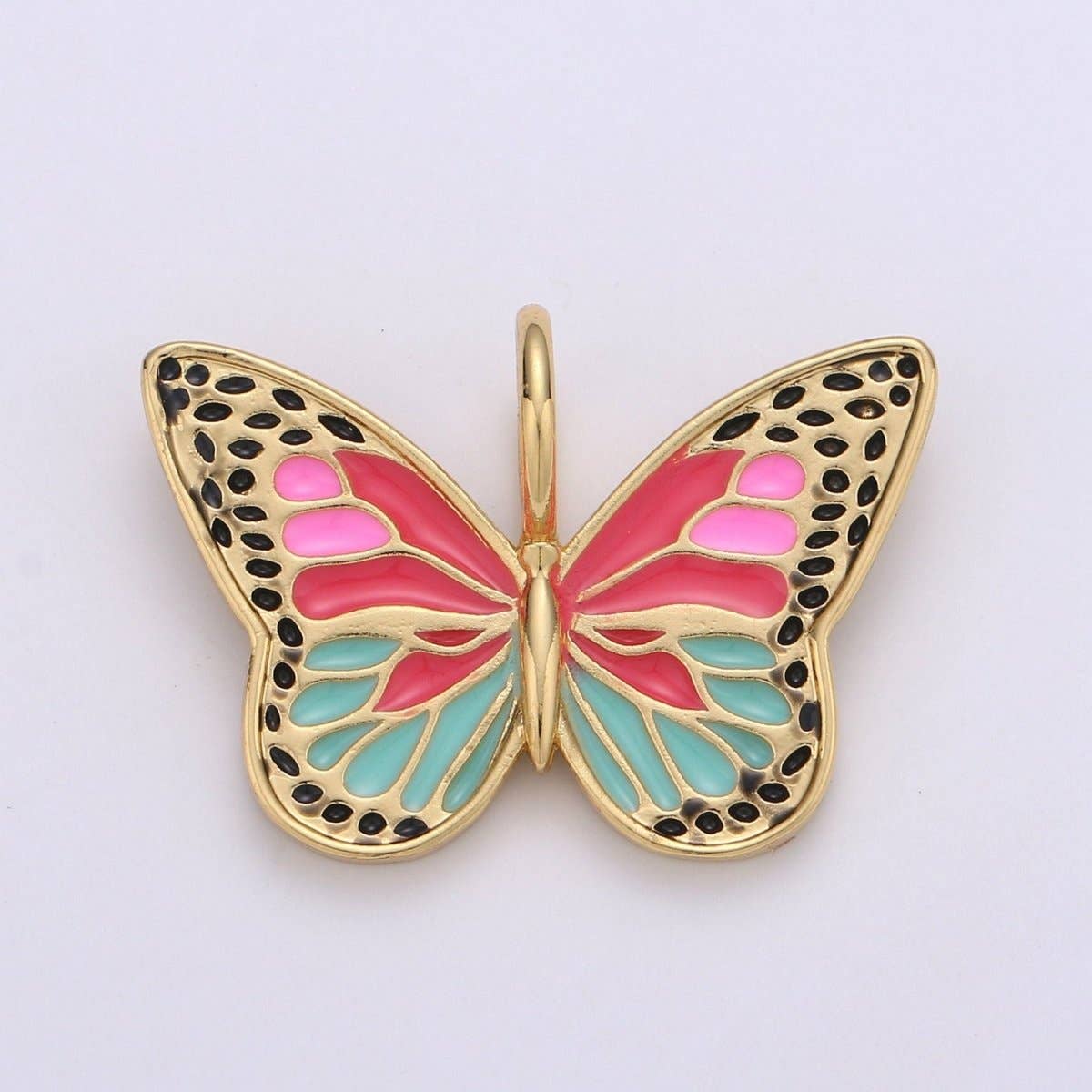 Enamel Monarch Butterfly Gold Filled Butterfly Pendant Dream Animal Lover Necklace Pendant Charm Designer Colorful Jewelry Making, D-630 D-631, D-632