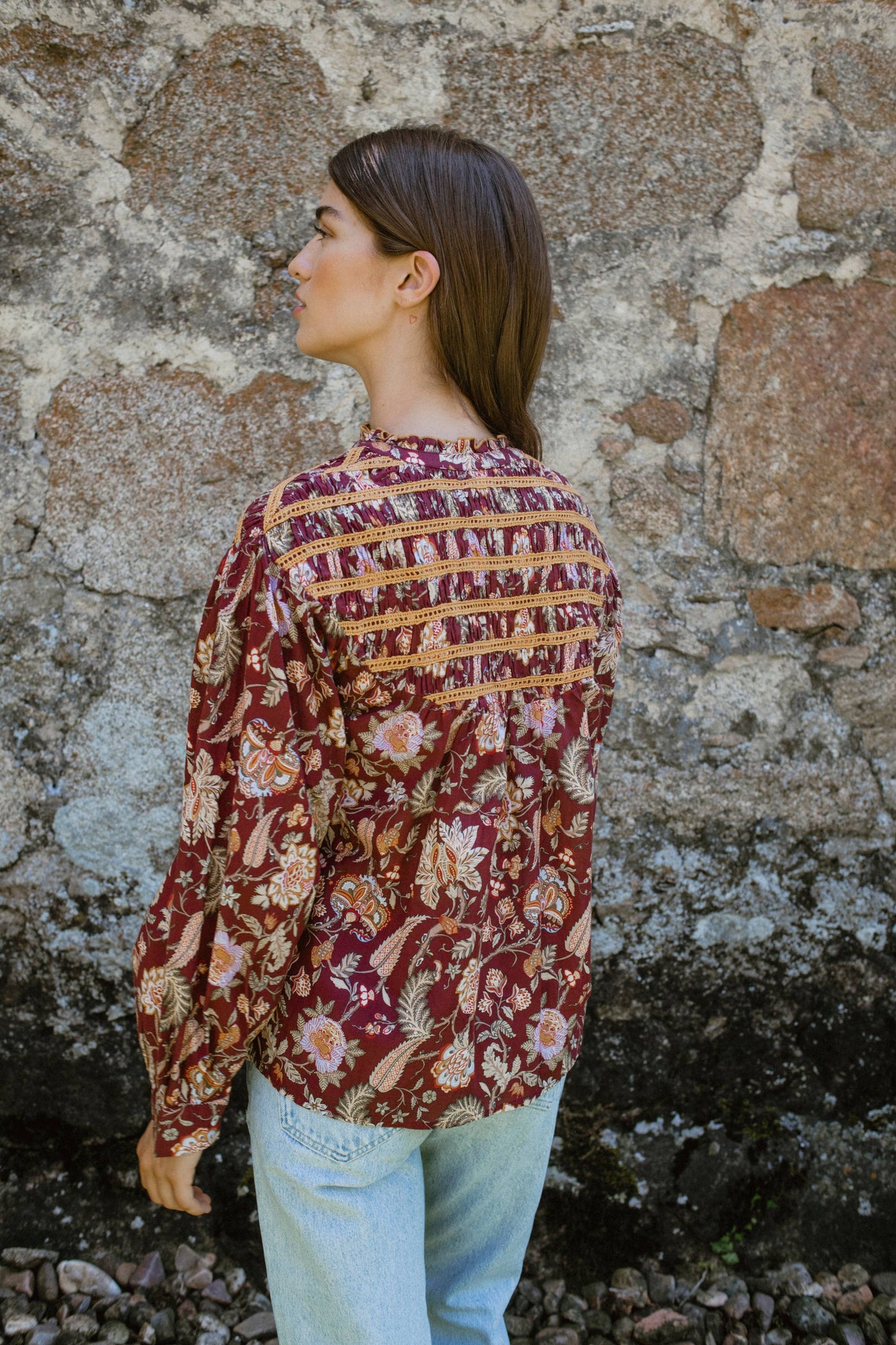 Andrea Blouse Burgundy