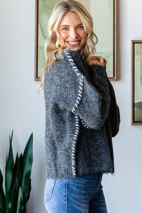 Contrast Stitch Sweater