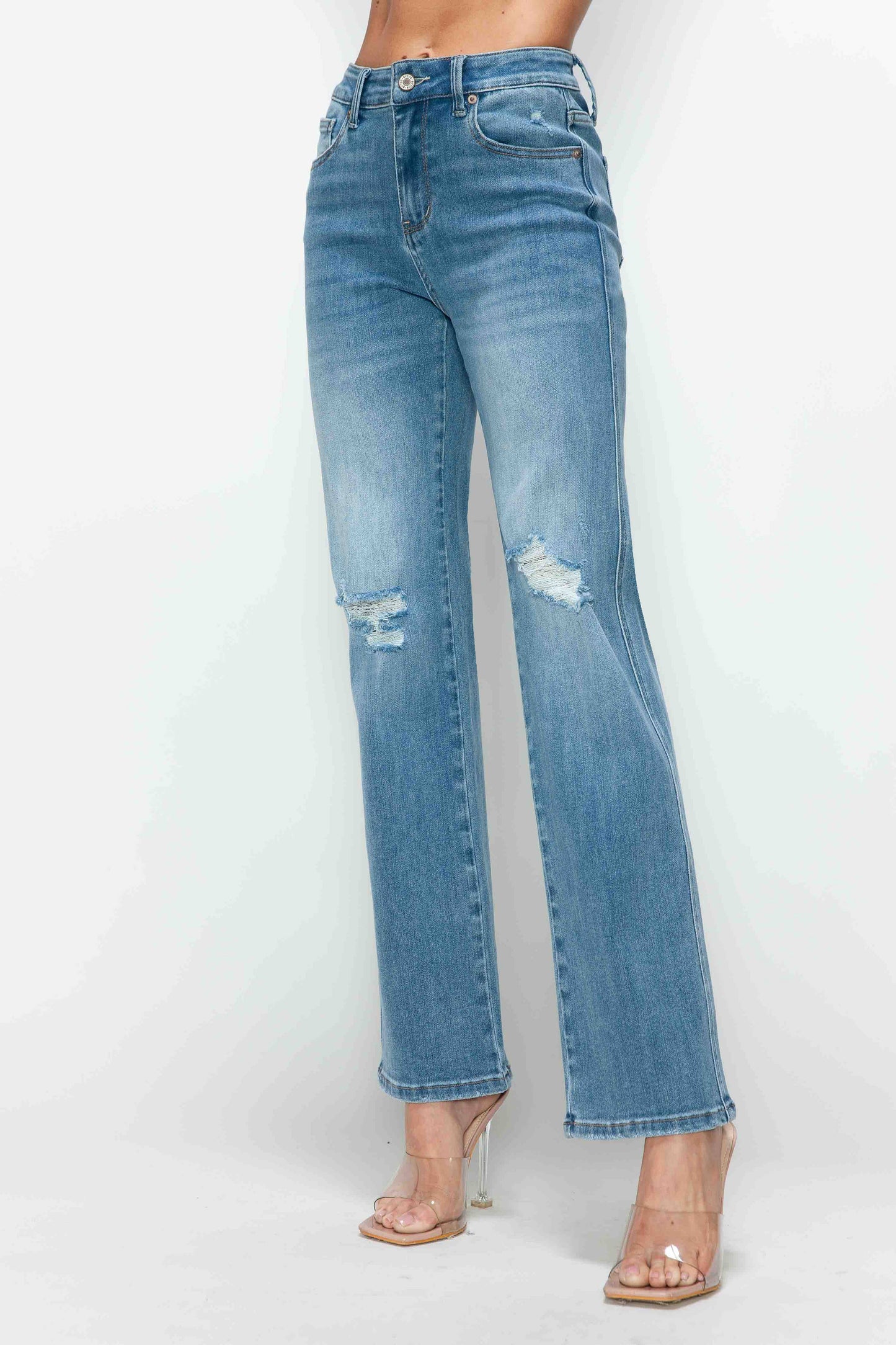 High Rise Straight Leg Jean