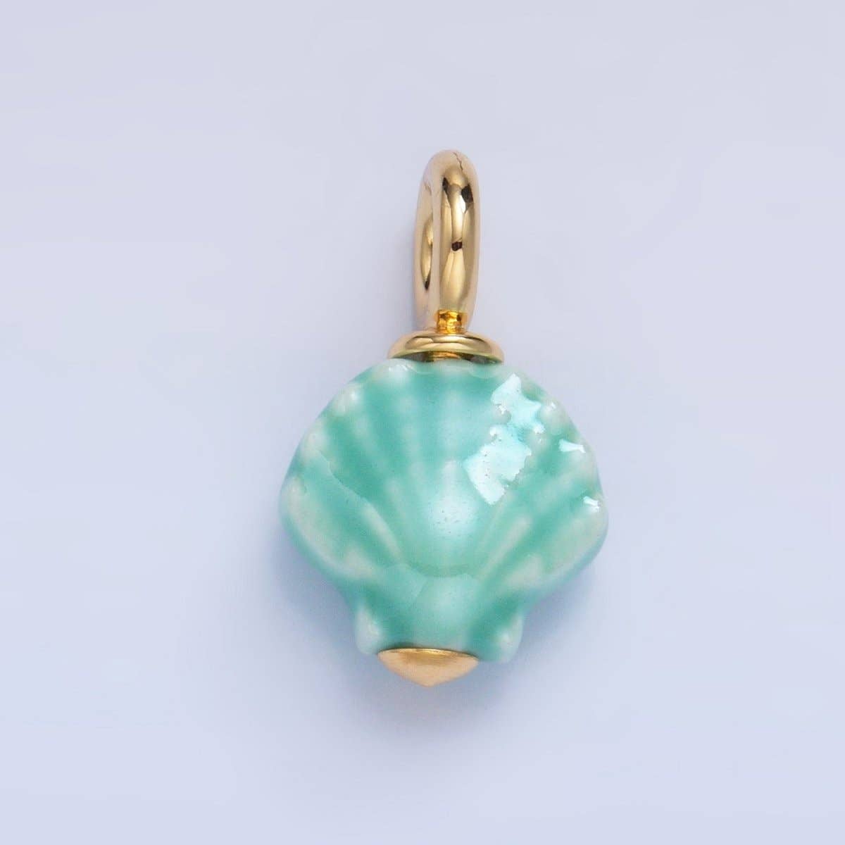 24K Gold Filled Nature Floral Mushroom Pet Sea Sell Ceramic Drop Charm