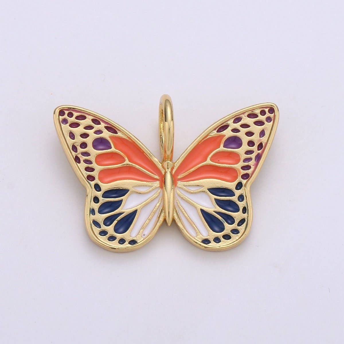 Enamel Monarch Butterfly Gold Filled Butterfly Pendant Dream Animal Lover Necklace Pendant Charm Designer Colorful Jewelry Making, D-630 D-631, D-632