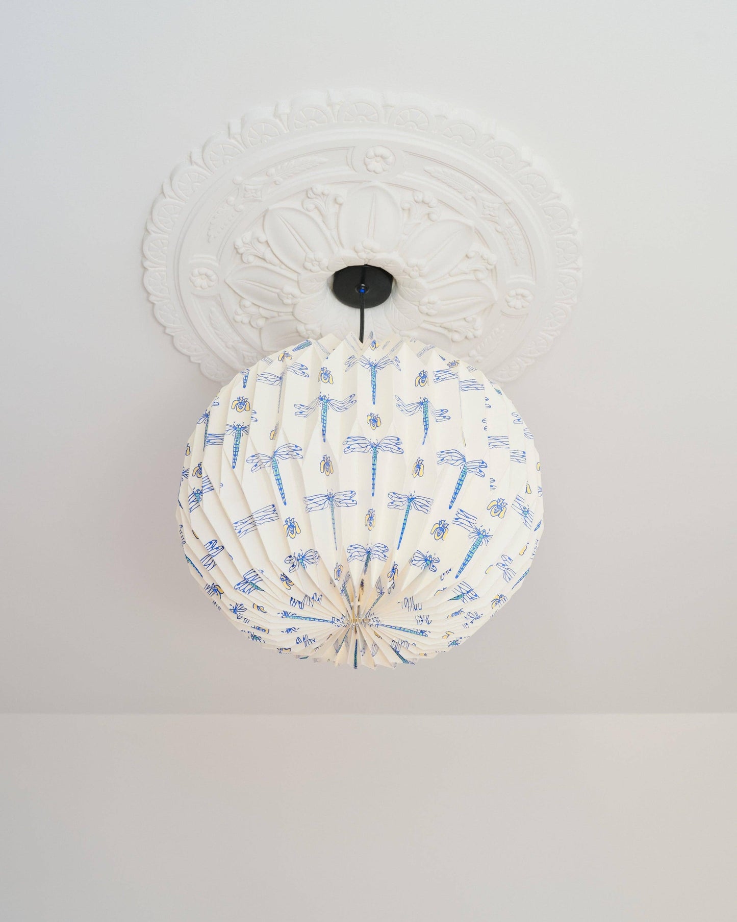 Origami Paper Lightshade Globe 'Dragonflies'