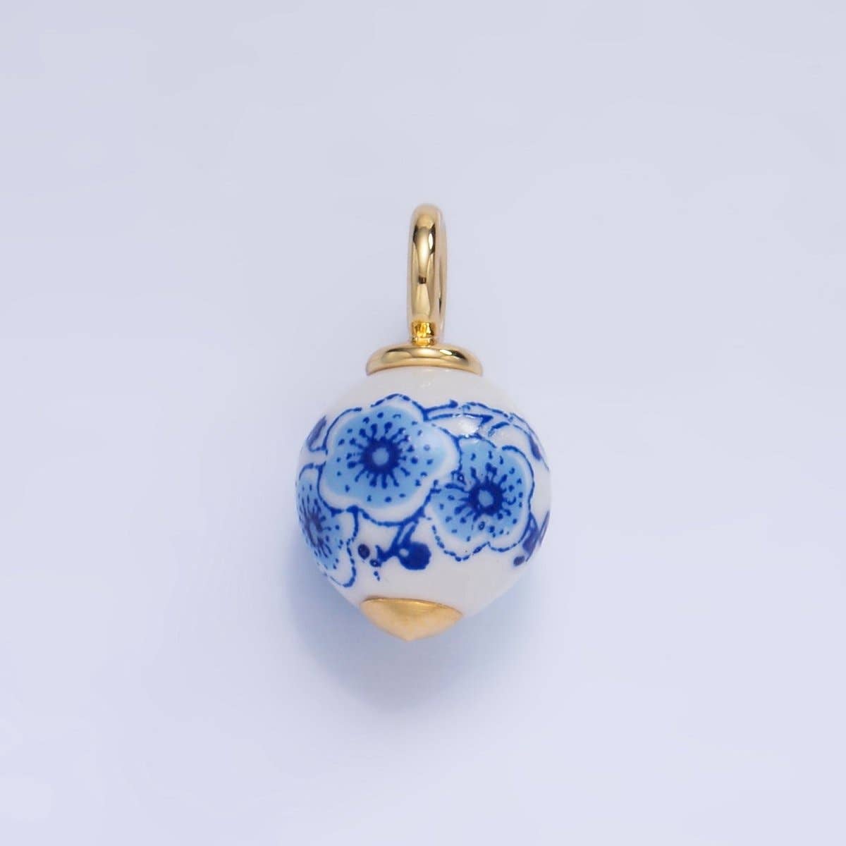 24K Gold Filled Nature Floral Mushroom Pet Sea Sell Ceramic Drop Charm