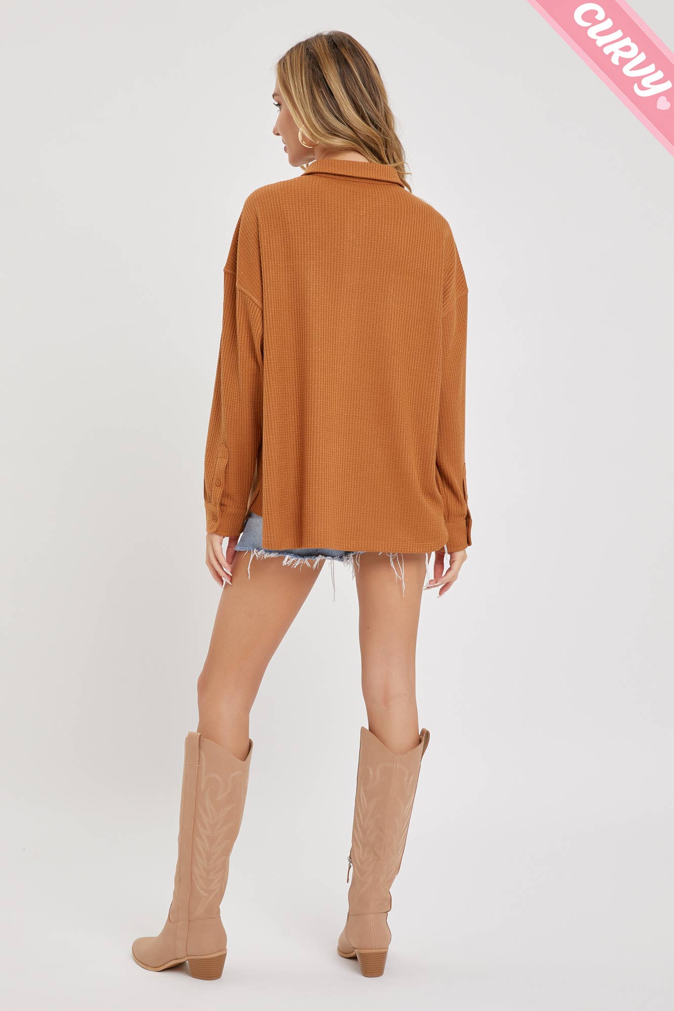 Brown Oversized Button Down Shirt