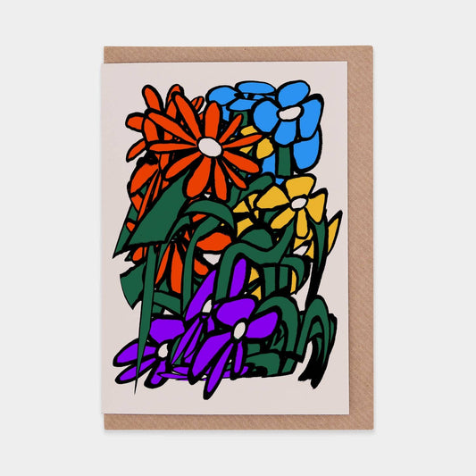 Rise & Fall Flower Field Greeting Card