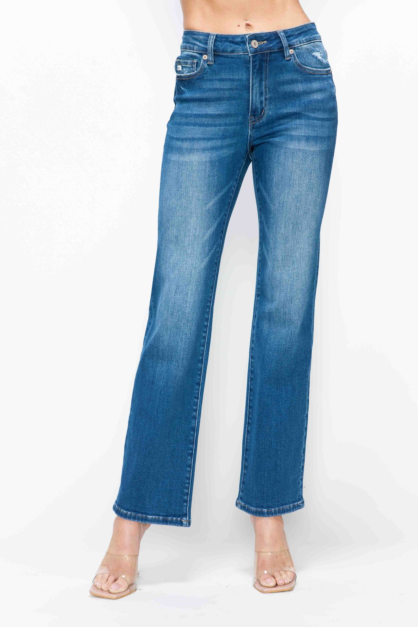 High Rise Straight Leg Jean