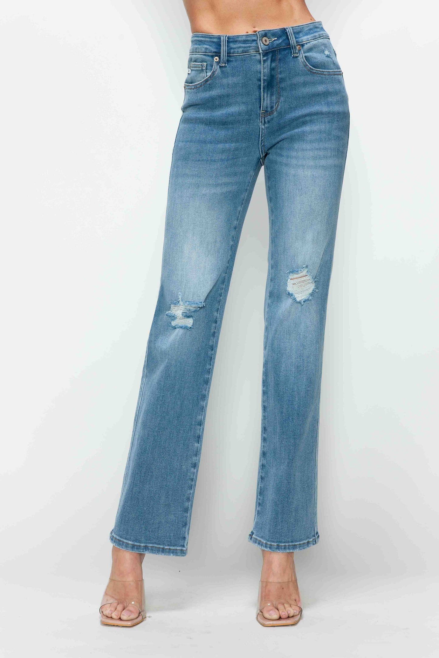 High Rise Straight Leg Jean