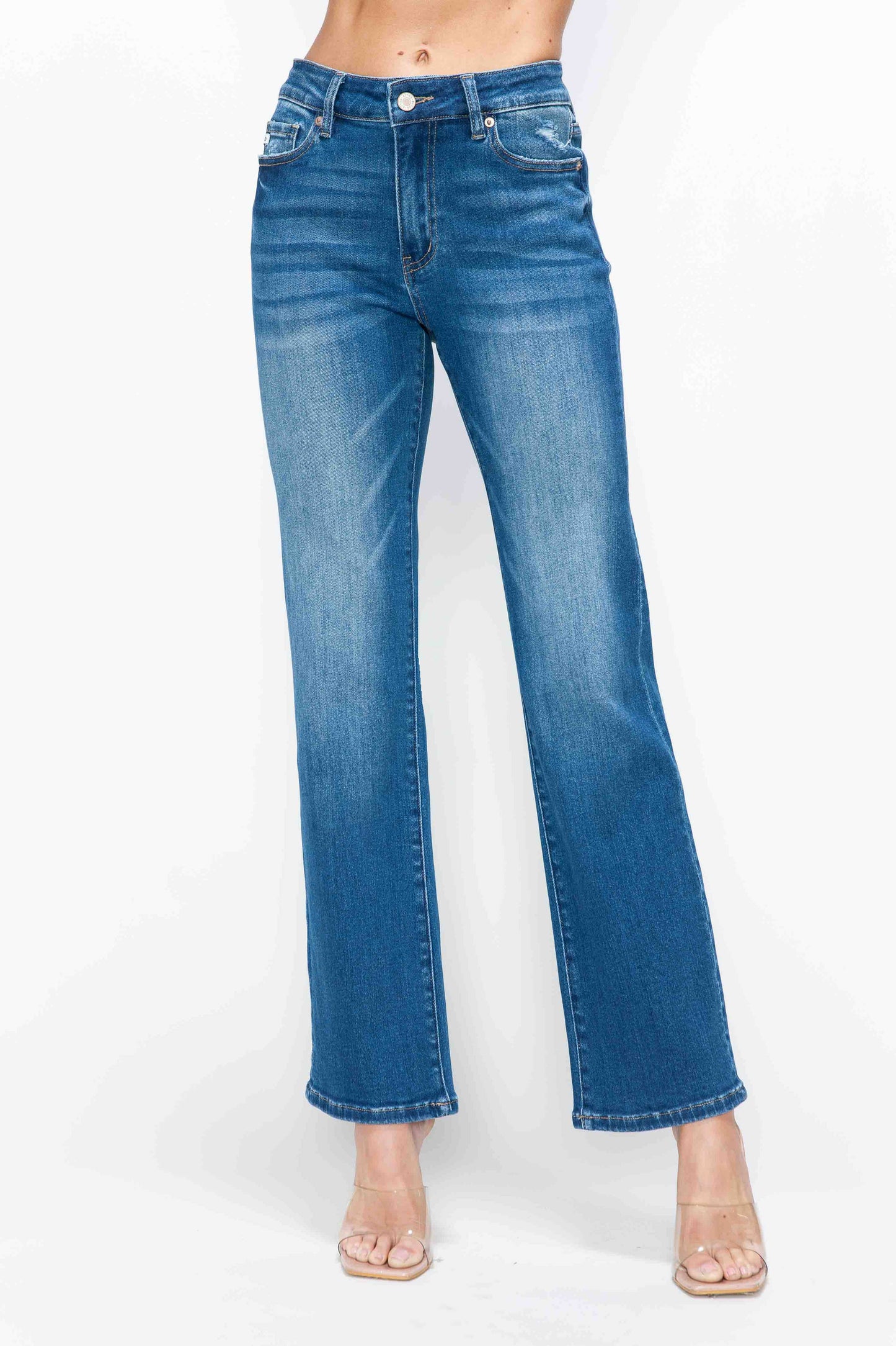 High Rise Straight Leg Jean