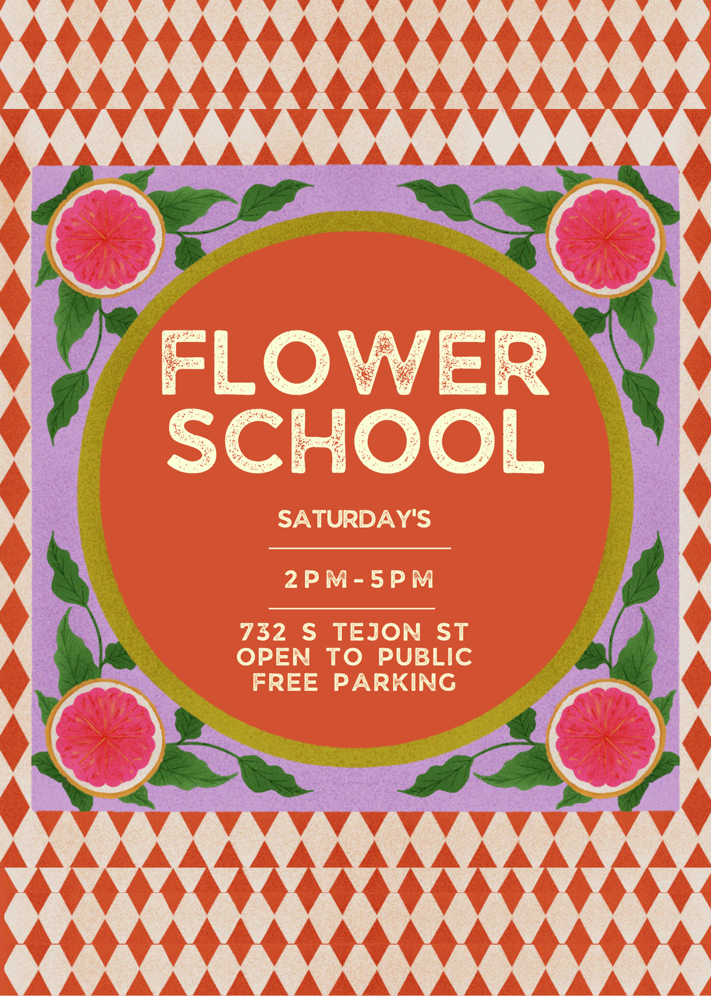 Flower School! Saturdays in January, 2pm-5pm