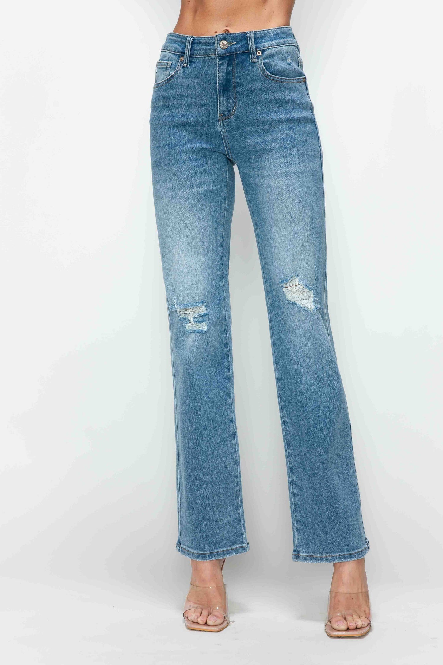 High Rise Straight Leg Jean