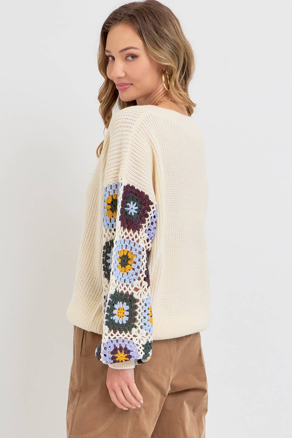 Crotchet Patchwork Sweater