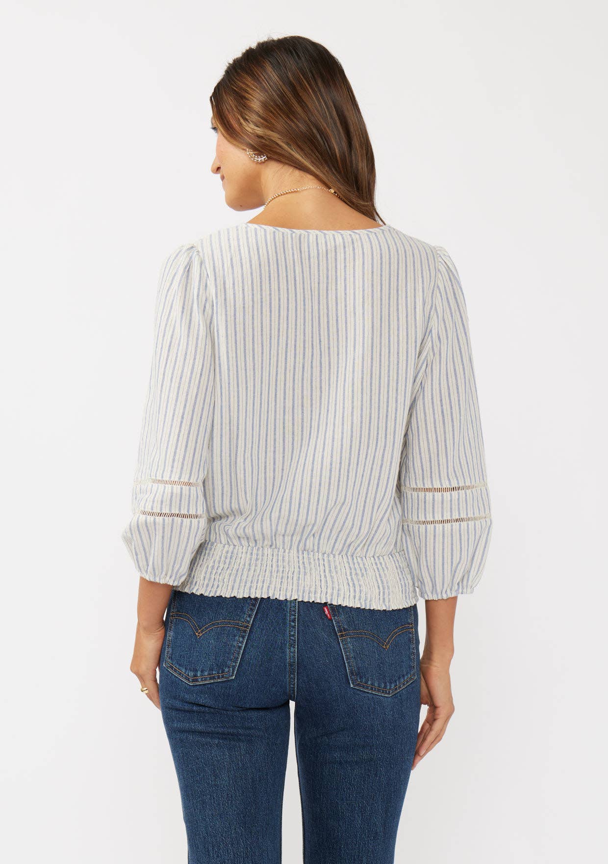 Blue Embroidered Blouse