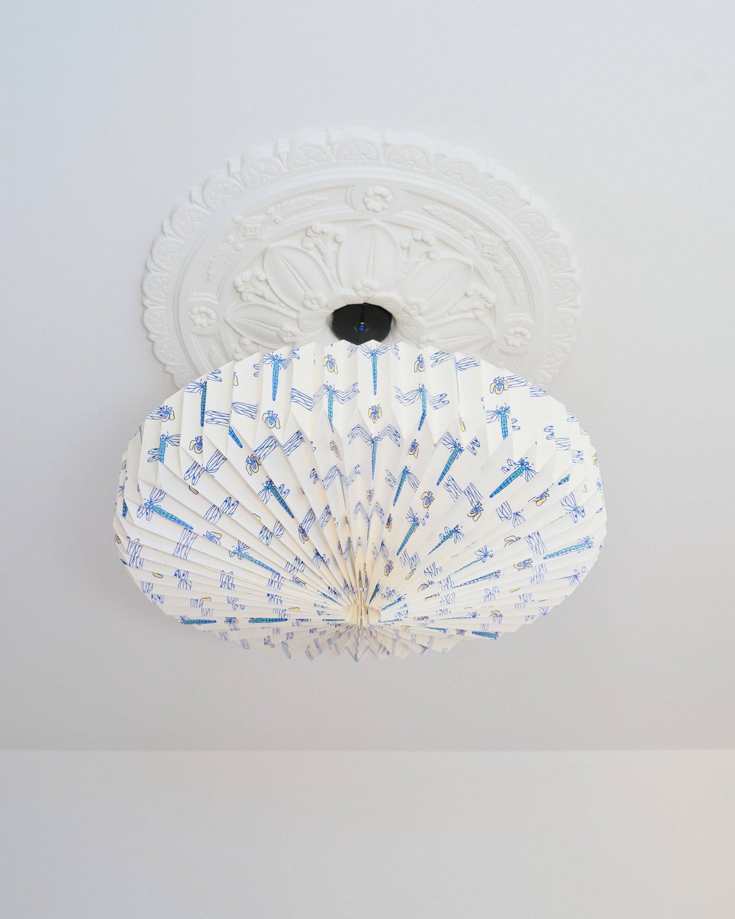 Origami Paper Lightshade Saucer 'Dragonflies'
