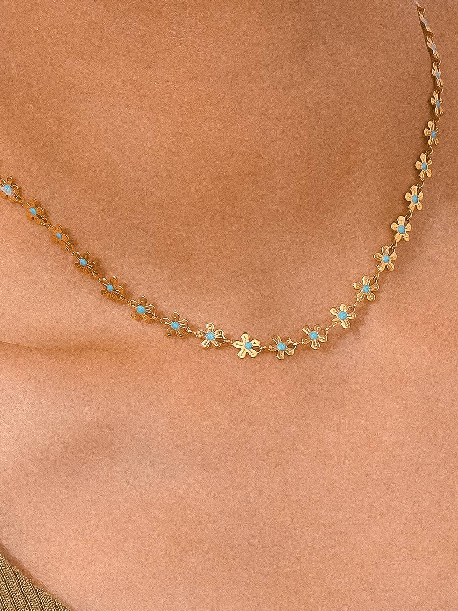 Cyprien 18K Gold Non-Tarnish Daisy Choker