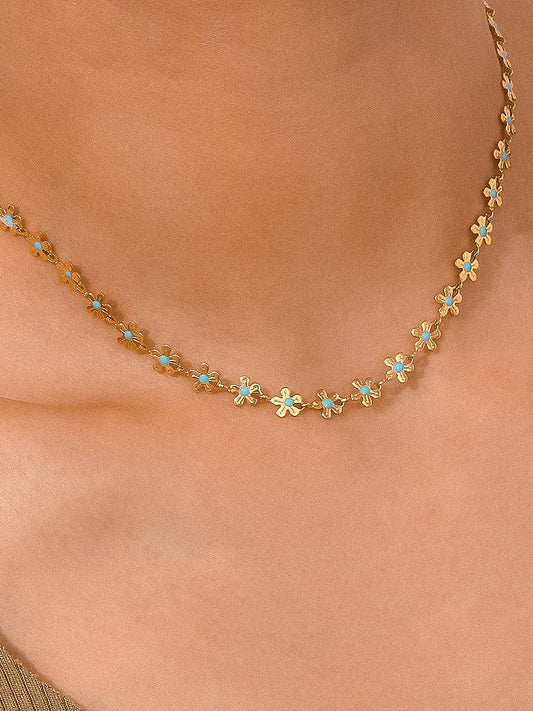 Cyprien 18K Gold Non-Tarnish Daisy Choker