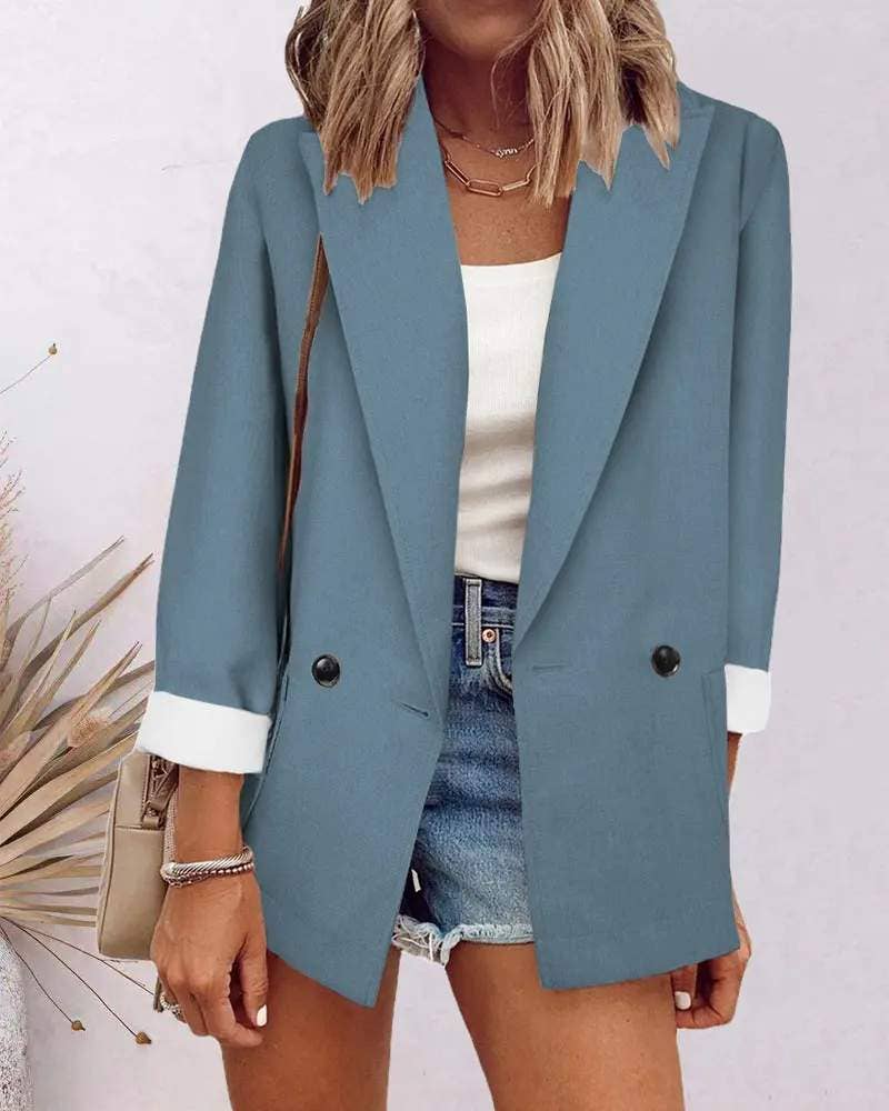 Long sleeve pocket detail blazer